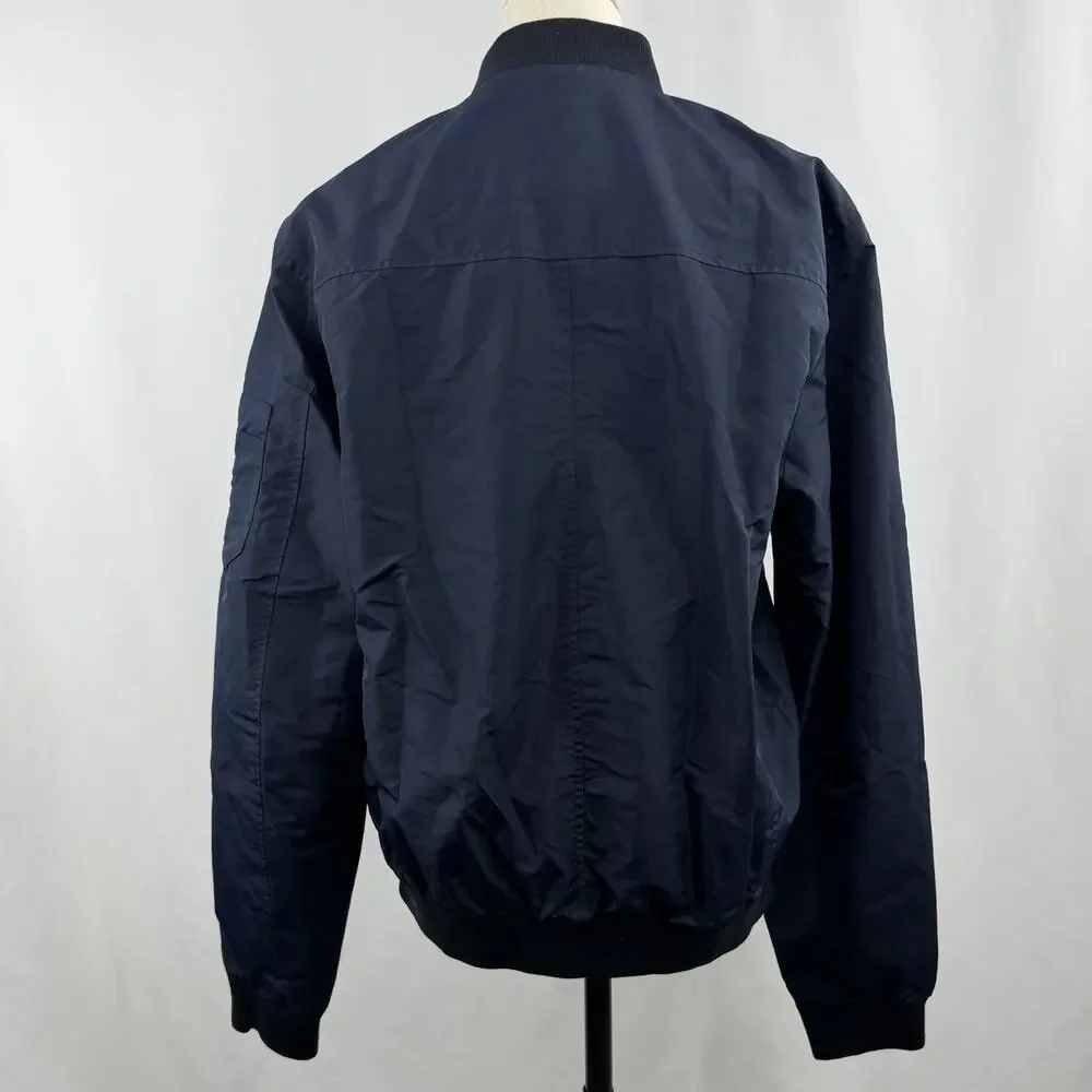 Lucky Brand Men’s Lightweight‎ Bomber Jacket Navy Mesh Lined Size Medium